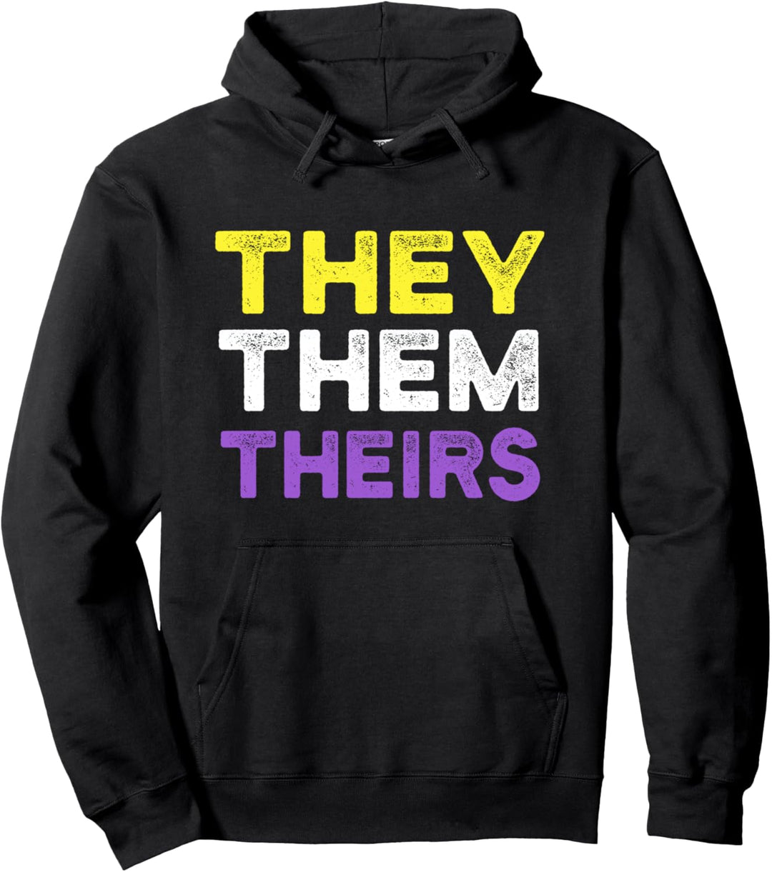 They Them Theirs CSD Nicht binär Pullover Hoodie