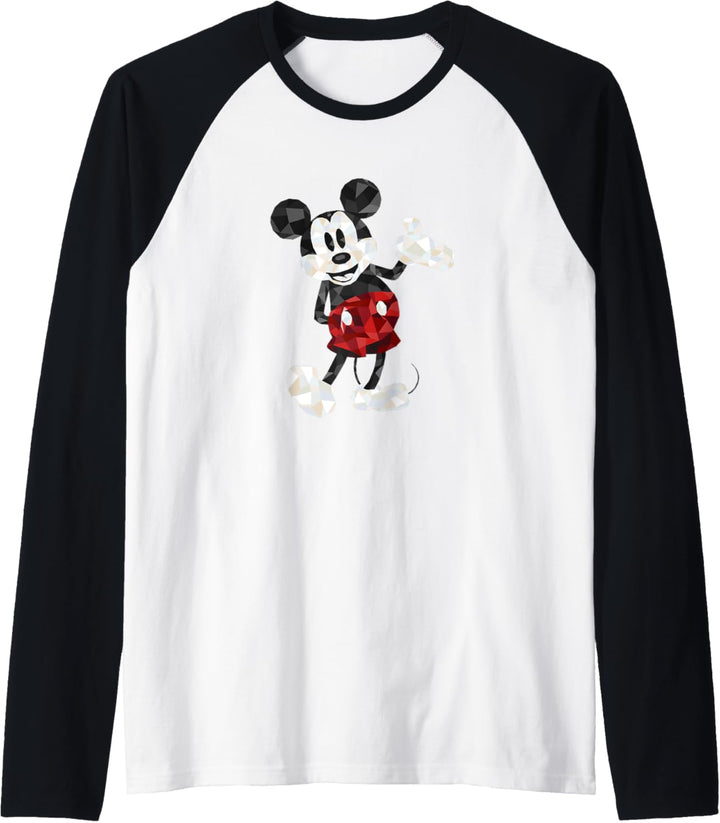 Disney Mickey Mouse Geometic Body Foot Pop Hand Out Raglan