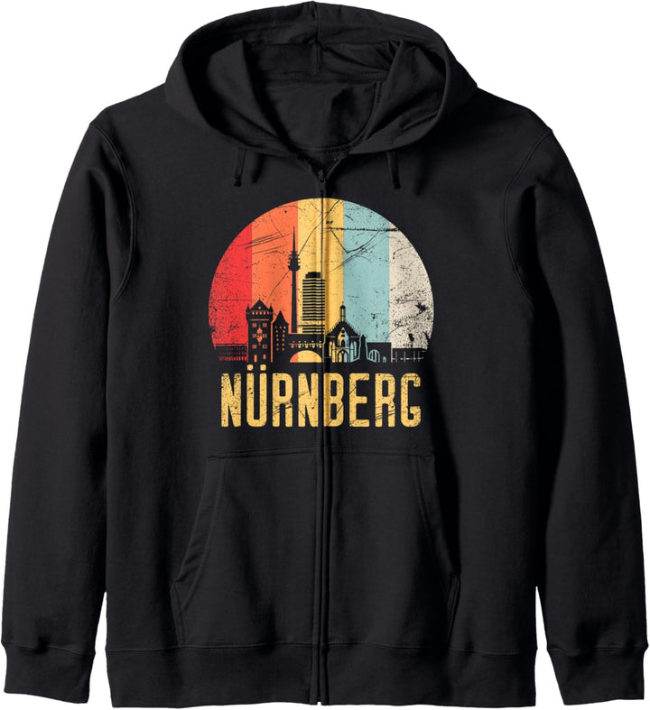Nürnberg I 80er Retro Souvenir I Vintage Design Kapuzenjacke