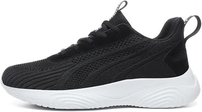 BRKVALIT Damen Sneakers Mesh Gym Turnschuhe Freizeitschuhe Laufschuhe Sportschuhe 43 EU Schwarz 1, 4