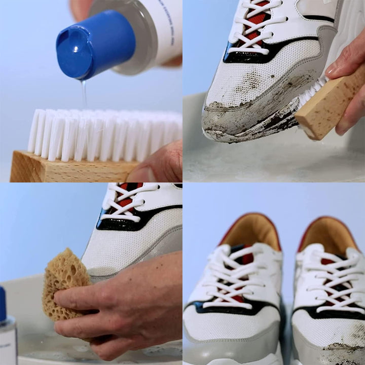 Sneaker Cleaner Set mit Schuhreinigungsmittel, Schwamm und Bürste - Schuhputzset by NEW YORK SNEAKER