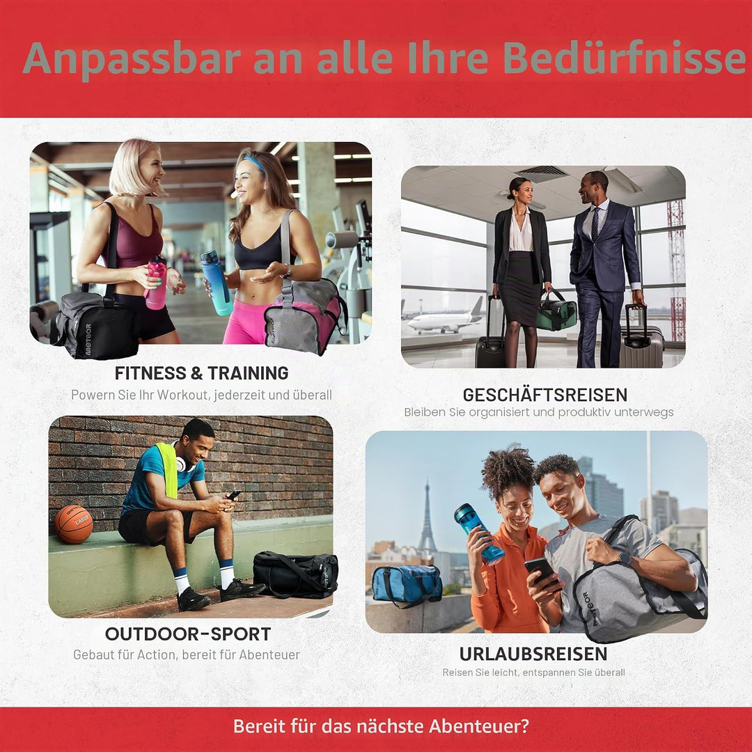 meteor 20 40 L Sporttasche - Kinder Badetasche Herren schwimmtasche Schultertaschen Reisetasche Urla