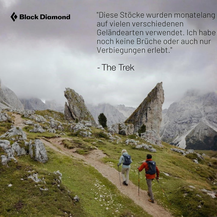 Black Diamond ALPINE CARBON CORK POLES, Ultra-Leichte Trekkingstöcke, Wanderstöcke mit Kork-Griff, v