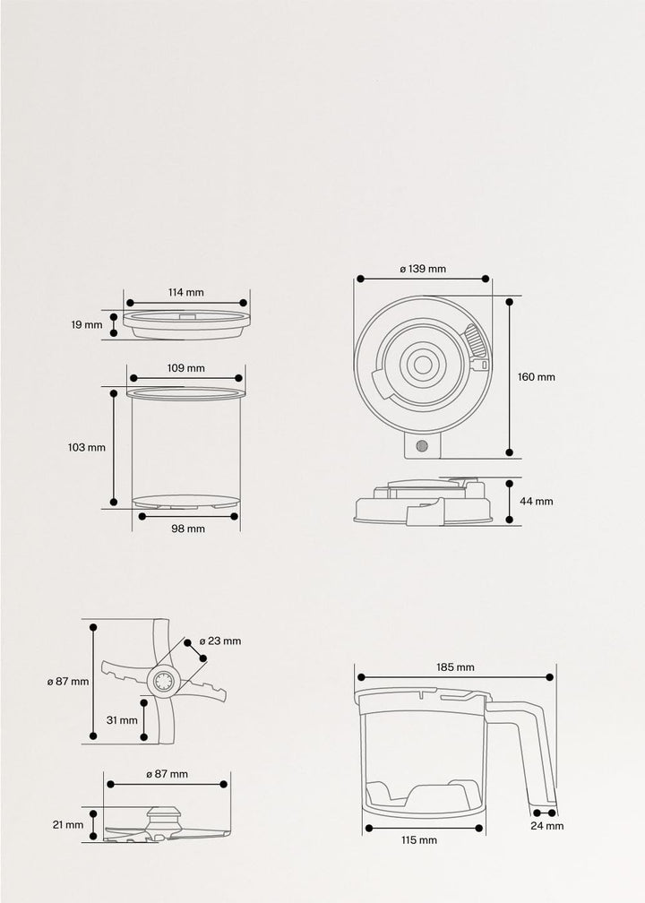 CREATE ICE CREAM MAKER STUDIO / Multifunktions-Eismaschine, 600 ml, 3 Schalen gebrochenes Weiss/Magn