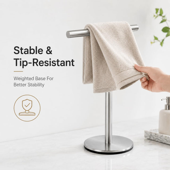 Badezimmer-Handtuchhalter, T-förmiger Handtuchhalter, Ständer, SUS304 Edelstahl, für Badezimmer, Küc