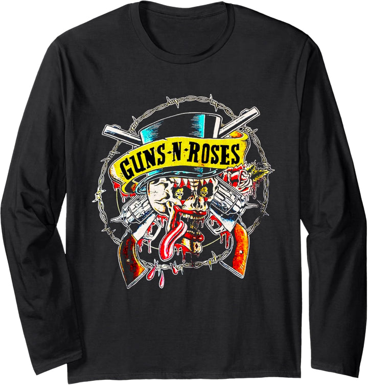 Offizielle Guns N' Roses "Skull & Guns" Langarmshirt