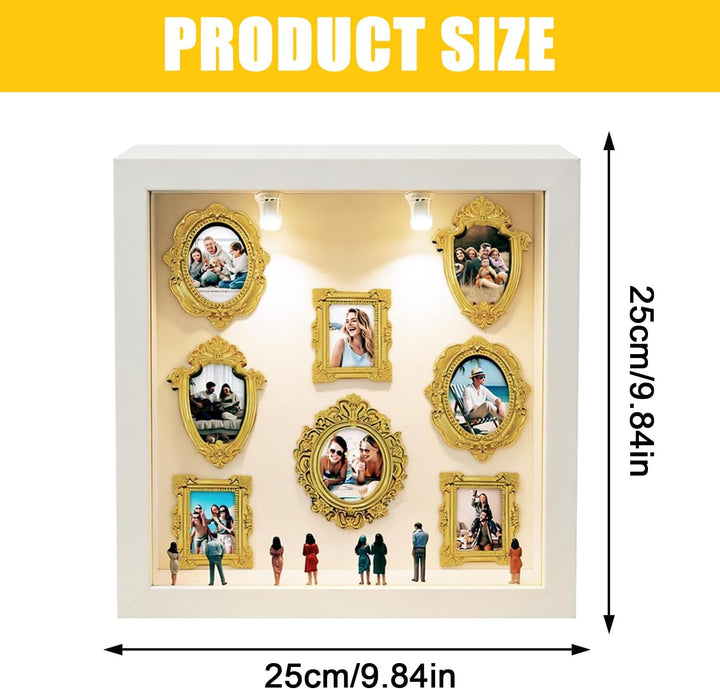 DIY Mini Museum Silhouette Box, DIY Mini Menschen Figuren Museum, Kreativ Bilderrahmen mit Figuren,
