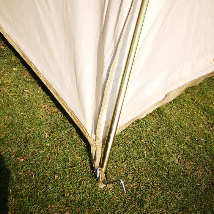 Siborter 2~3 Personen Campingplatz Beige Baumwolltuch Zelt Pyramid Teepee Zelt für die Familie
