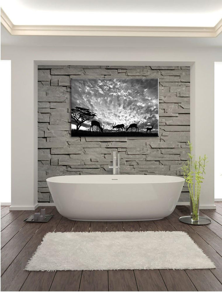 Pixxprint Tiere in der Natur als Leinwandbild/Grösse: 100x70 / Wandbild/Kunstdruck/fertig bespannt,