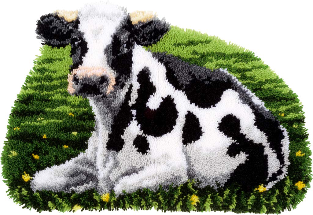 Vervaco Knüpfteppich zum Selbstknüpfen, Baumwolle, weiss, 70 x 47 x 0,3 cm, 70 x 47 x 0,3 cm