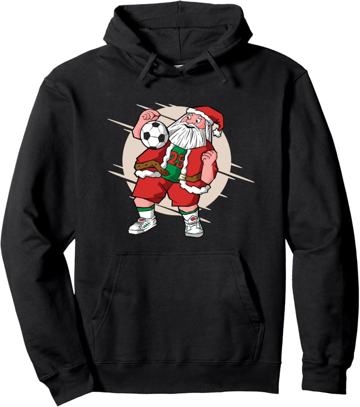 Der Weihnachtsmann spielt Fussball Pullover Hoodie