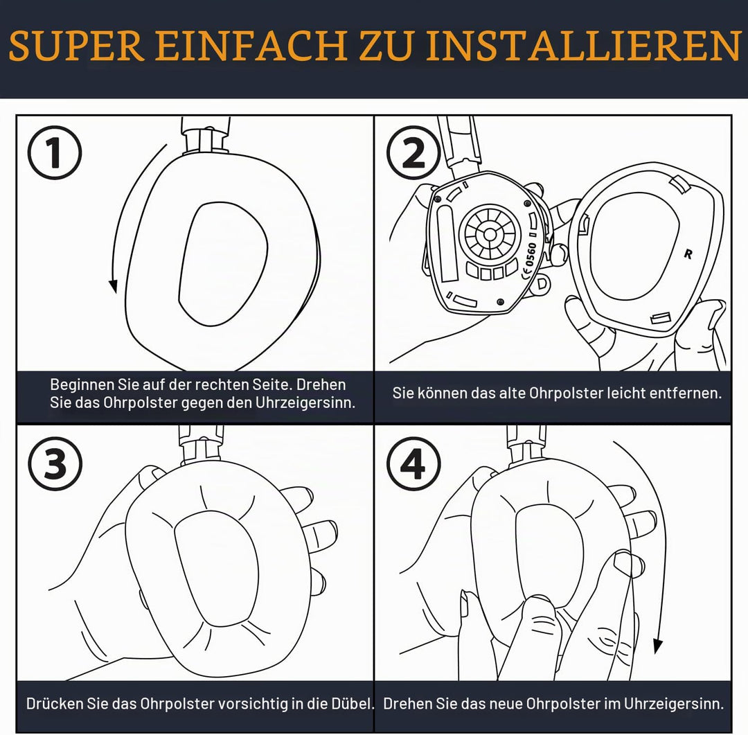 SOULWIT Kühlgel Ersatz Ohrpolster für Sennheiser RS165/TR165/RS175/TR175/RS185/TR185/RS195/TR195 (RS