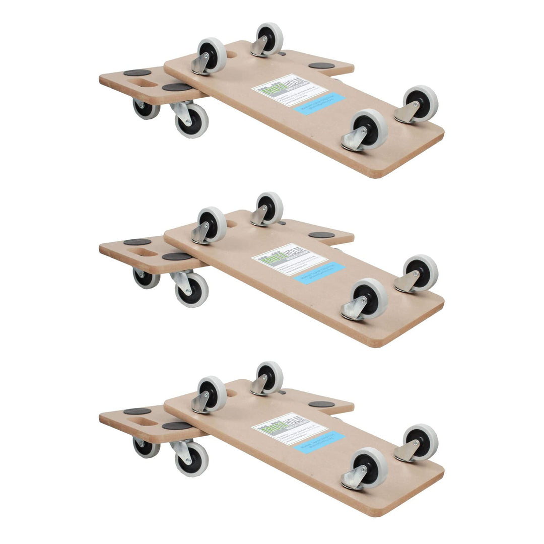 TRUTZHOLM 6er Set Transportroller Soft Wheel Indoor geeignet für empfindliche Böden, mit Stabiler MD