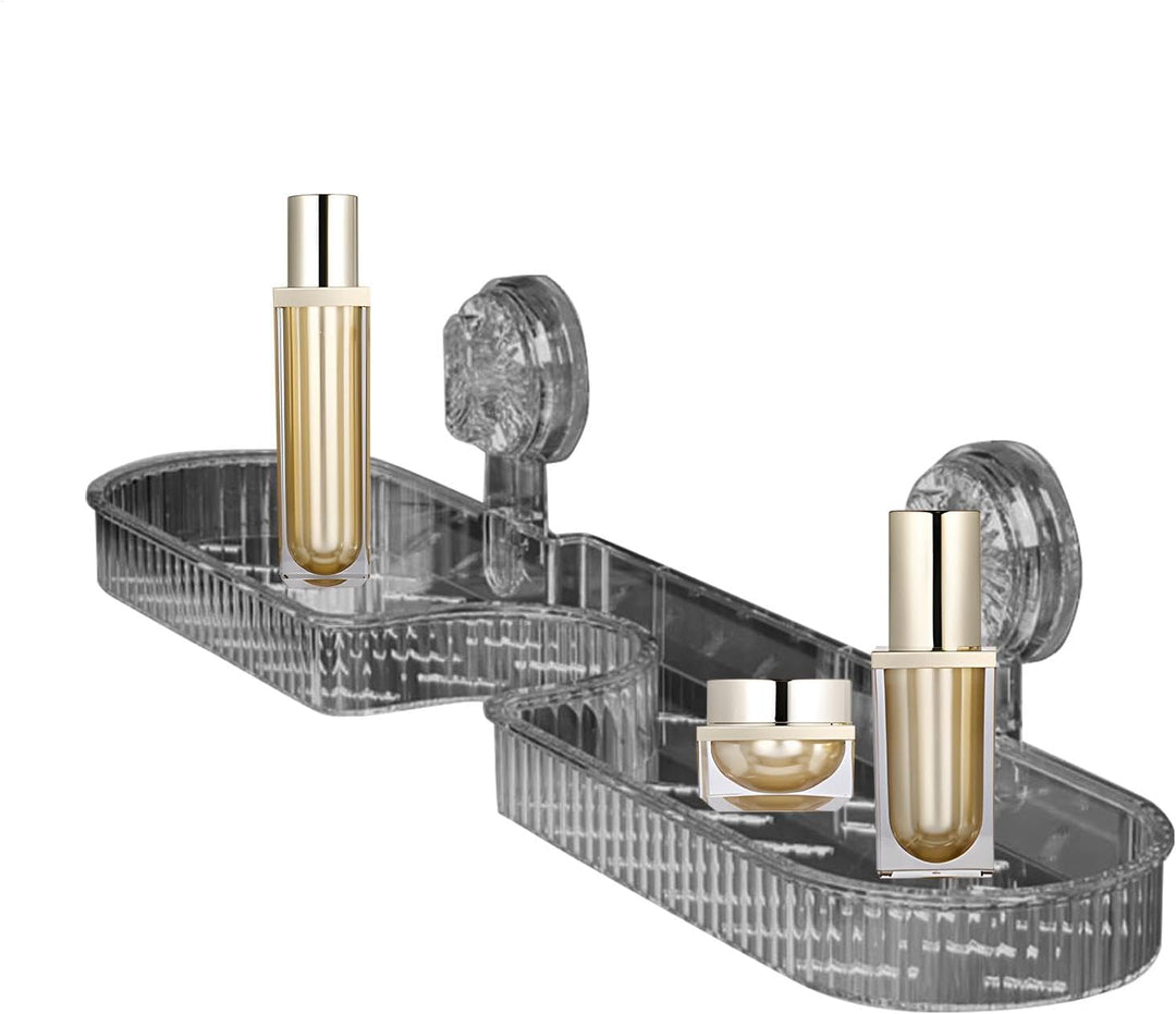 Bathroom Shelves, Shower Shelf, No-Drill Bathroom Suction Storage Box, Non-Slip Wall Mounted Shower