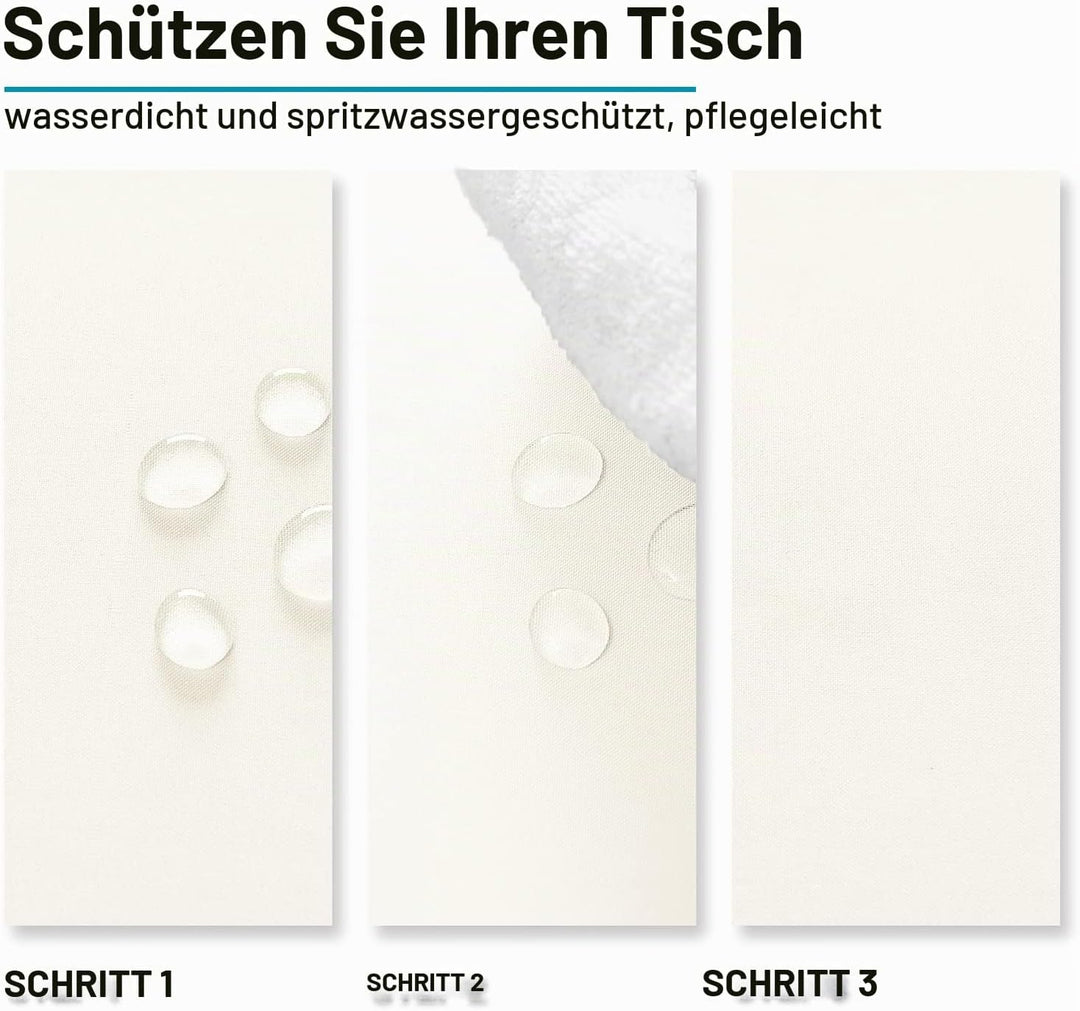 Hiasan Glatt Tischdecke Fleckenabweisend Tischtuch mit Lotuseffekt Leicht Wasserabweisend Tischwäsch