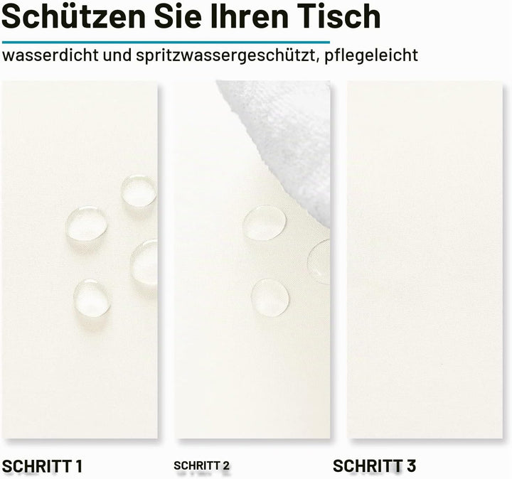 Hiasan Glatt Tischdecke Fleckenabweisend Tischtuch mit Lotuseffekt Leicht Wasserabweisend Tischwäsch