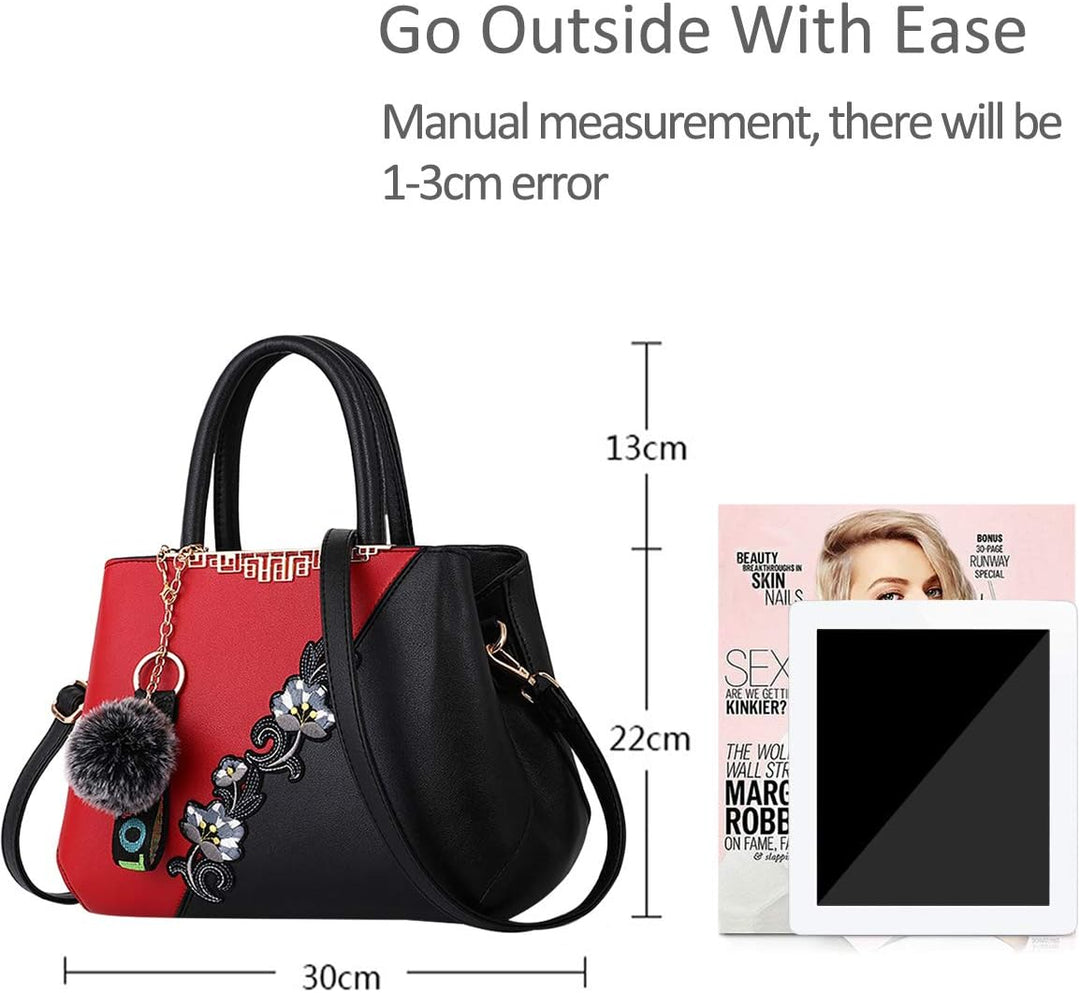 NICOLE & DORIS Handtaschen Damen modische Damenhandtaschen taschen Damen Umhängetaschen mit Blumenmu