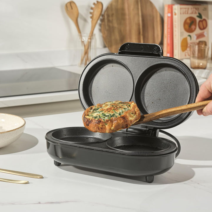 Salter XL Dual Omelette Maker – Antihaftbeschichtete Deep-Fill-Kochplatten, Doppelte Eierkocher, Mac