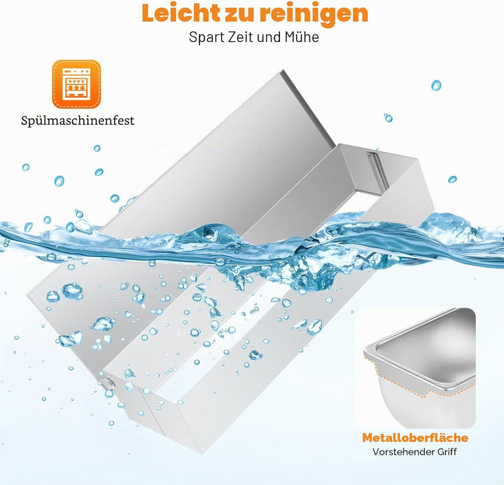 Gewürzbox 6 Gitter X 450ml Edelstahl, Zutatenbehälter | Beilagenbehälter | Pizza Zutatenbehälter | T