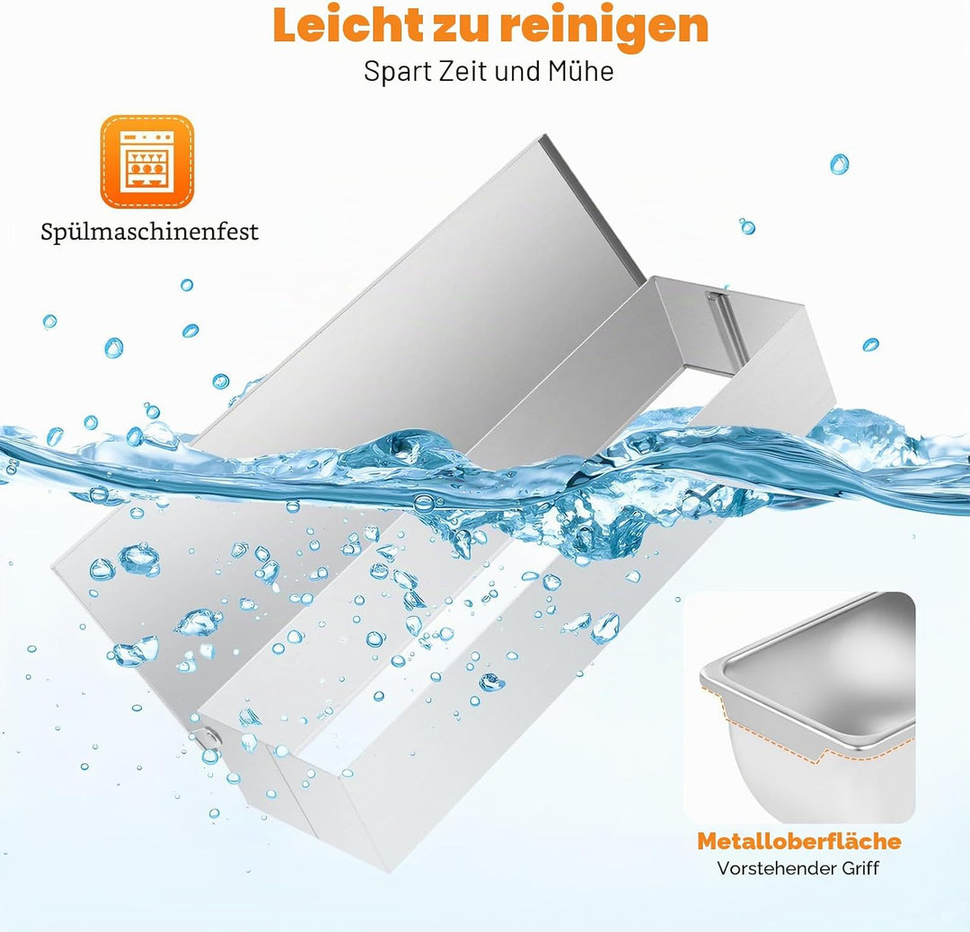 Gewürzbox 6 Gitter X 450ml Edelstahl, Zutatenbehälter | Beilagenbehälter | Pizza Zutatenbehälter | T