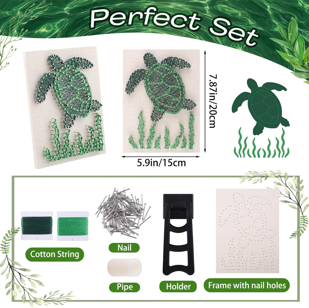 String Art Kit für Erwachsene, DIY Sea Turtle Craft Kit 3D Erwachsene Hobby Kits für Wanddekoration