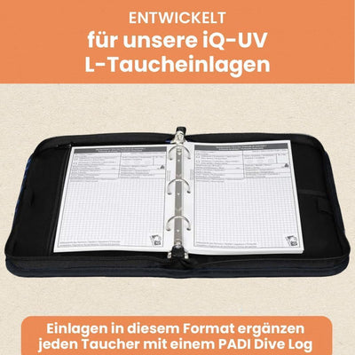 IQ Company iQ Logbook XS, Scuba diving log book binder Scuba diving log book binder - black, XS