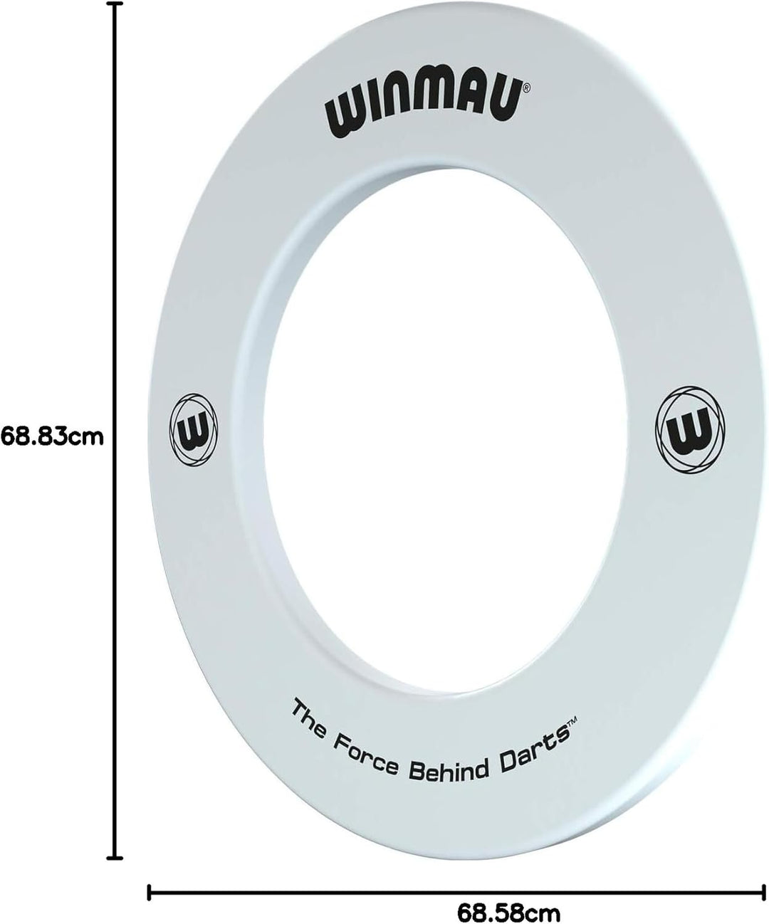 WINMAU Unisex – Erwachsene Printed Dartboard Surround Einheitsgrösse Weiss, Einheitsgrösse Weiss