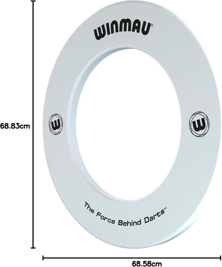 WINMAU Unisex – Erwachsene Printed Dartboard Surround Einheitsgrösse Weiss, Einheitsgrösse Weiss