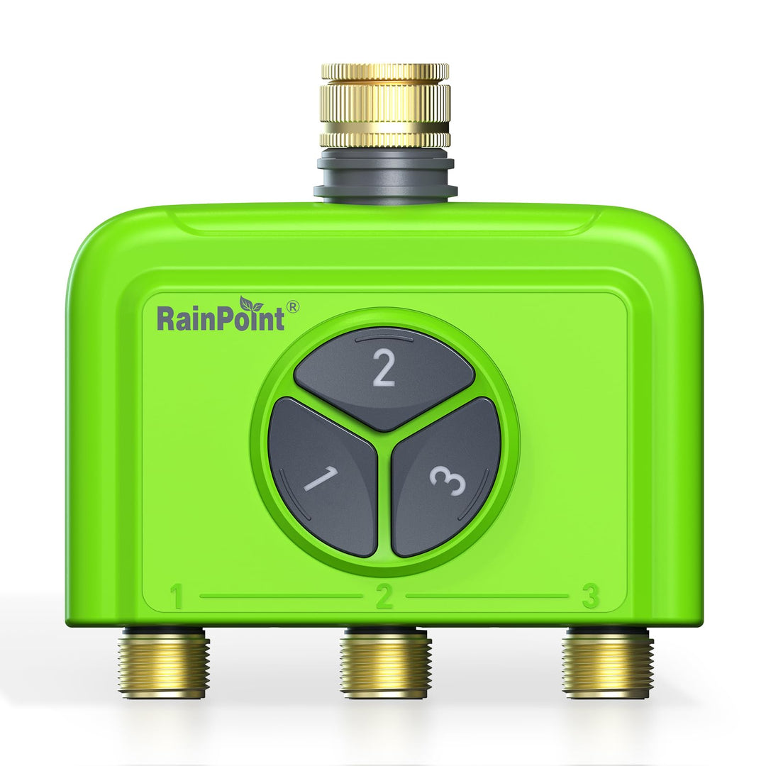 RAINPOINT WLAN Bewässerungscomputer 3-Wege ohne Gateway, Kompatibel mit HWG023/HWG040, IP65 Garten B