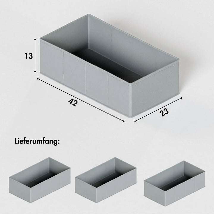 3x Organizer für Malm Kommode, passende Schubladen-Unterteilung für Unterwäsche, Socken, BHs und T-S