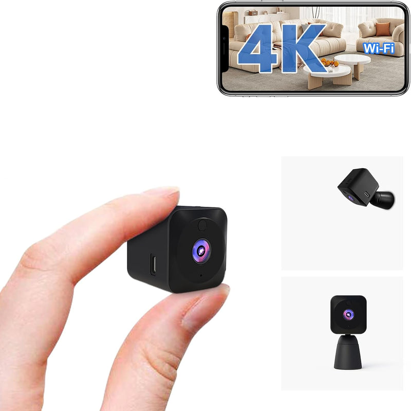 AOBOCAM Mini Kamera, 4K HD WLAN Überwachungskamera Innen Live Übertragung Handy APP Für WiFi Camera