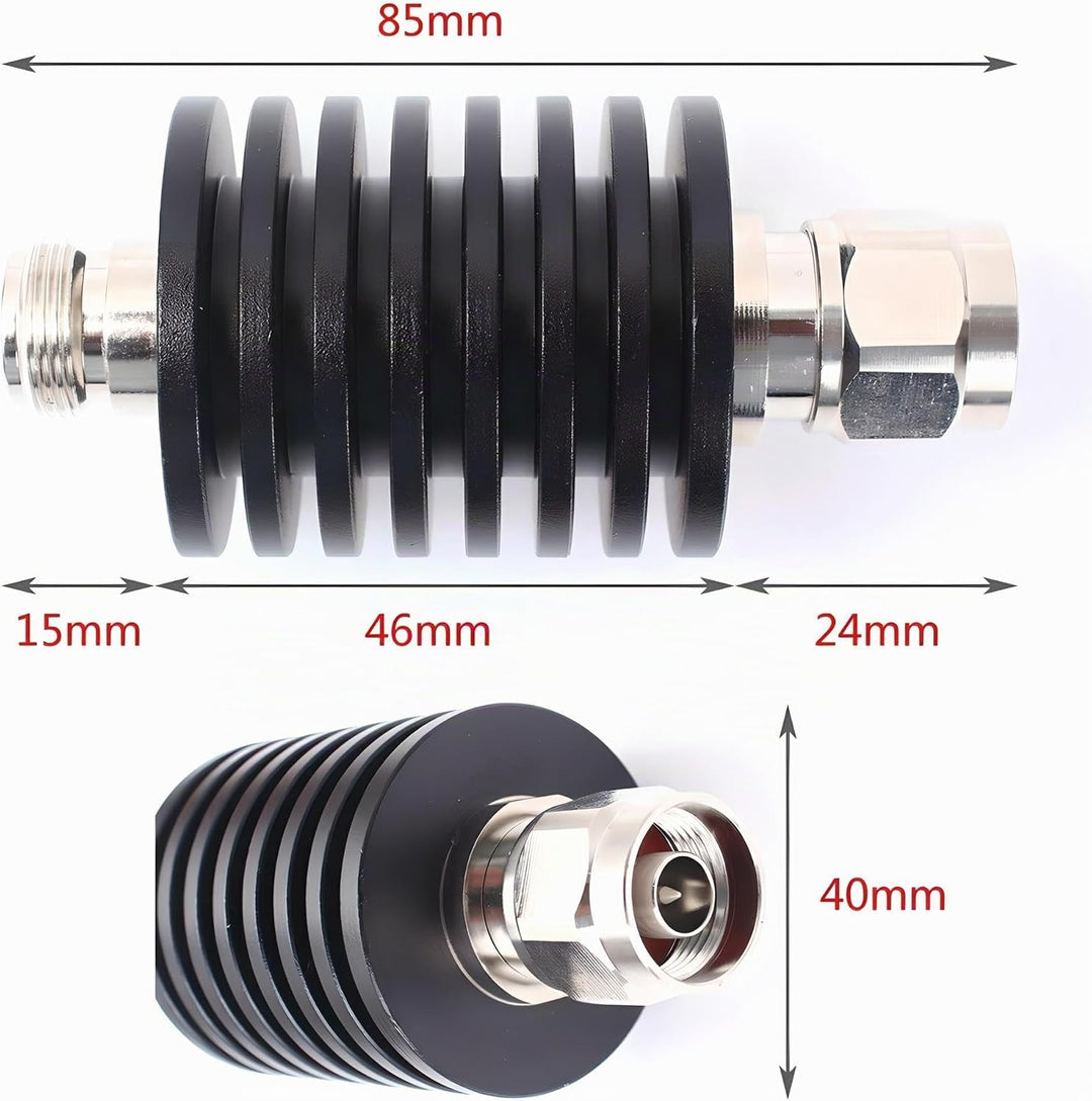 BECEN 25 W N RF Dämpfungsregler 3 GHZ Stecker 1-40 dB wählbar(10dB), 10dB