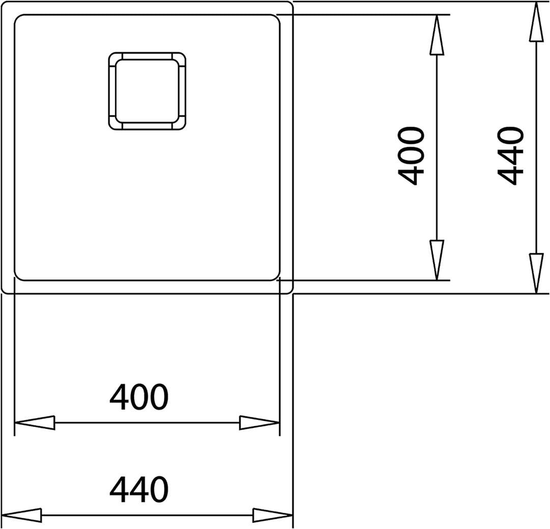 Zlewozmywak FLEXLINEA RS15 40.40 3 1/2 SQ CN