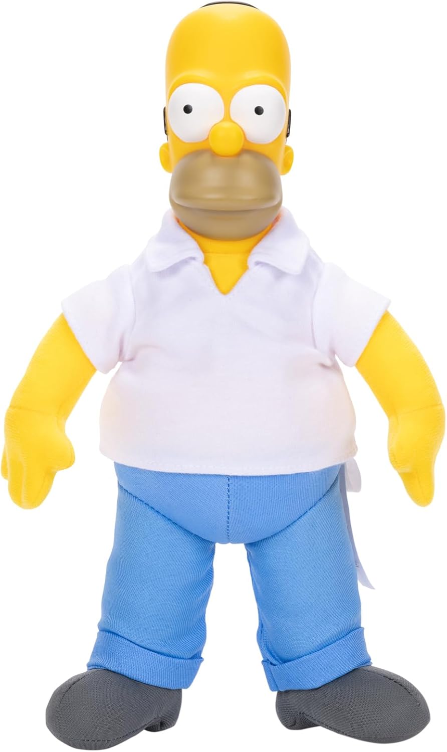 JAKKS Pacific Der Simpsons-Homer-Plüsch, 25 cm, offiziell lizenziert, weicher Plüsch-Homer mit gefor