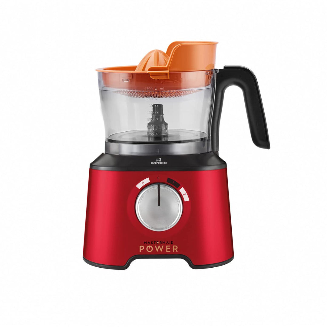 Karaca Mastermaid Power Max 11 in 1 Küchenroboter Imperial Rot 2500 W, Fassungsvermögen, Hackens, Mi