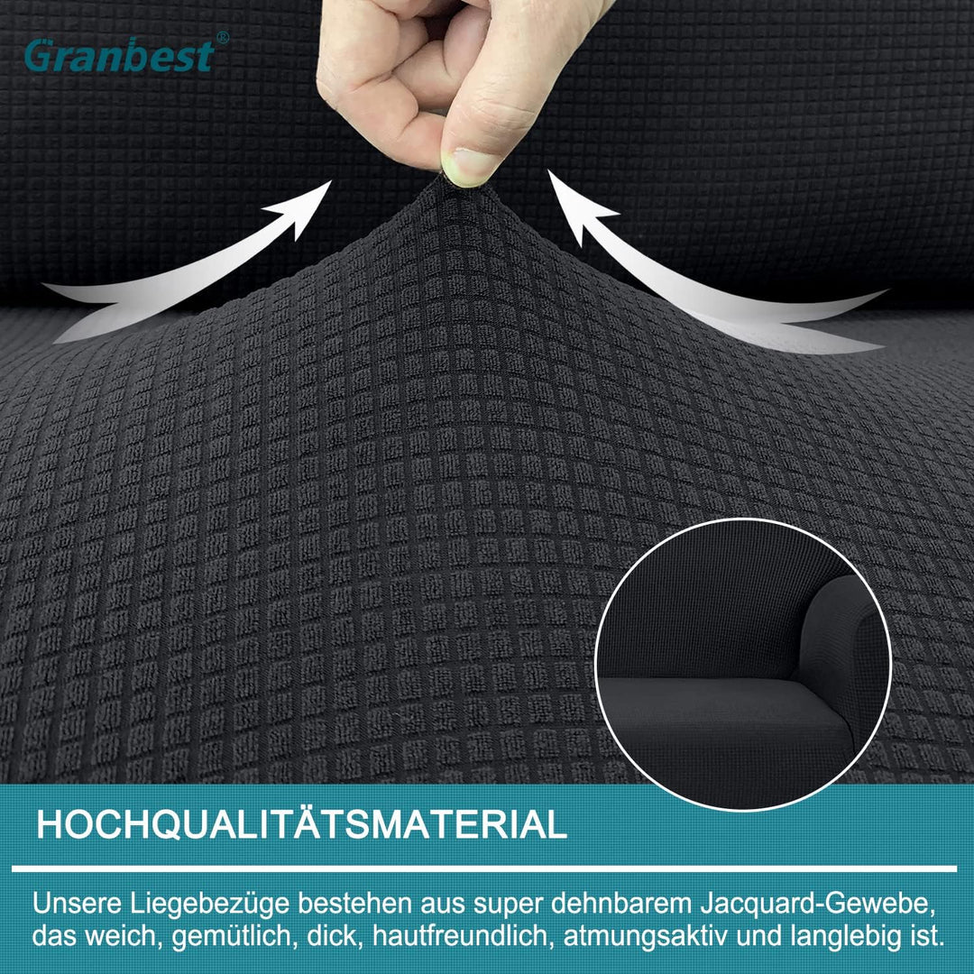 Granbest Premium Wasserabweisend 4 Stück Sektionssofa Sitzkissen Abdeckung Chaise Lounge Sofa Protec