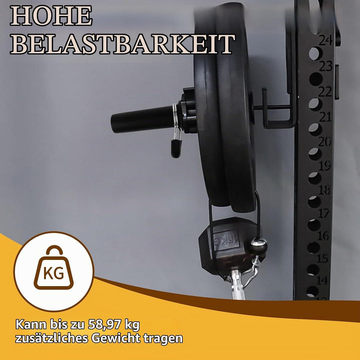 Gym Pin Extender mit 1 x Spring Clip, Gympin Weight Stack, Gym Pin für Zusatzgewicht, Durchmesser 8
