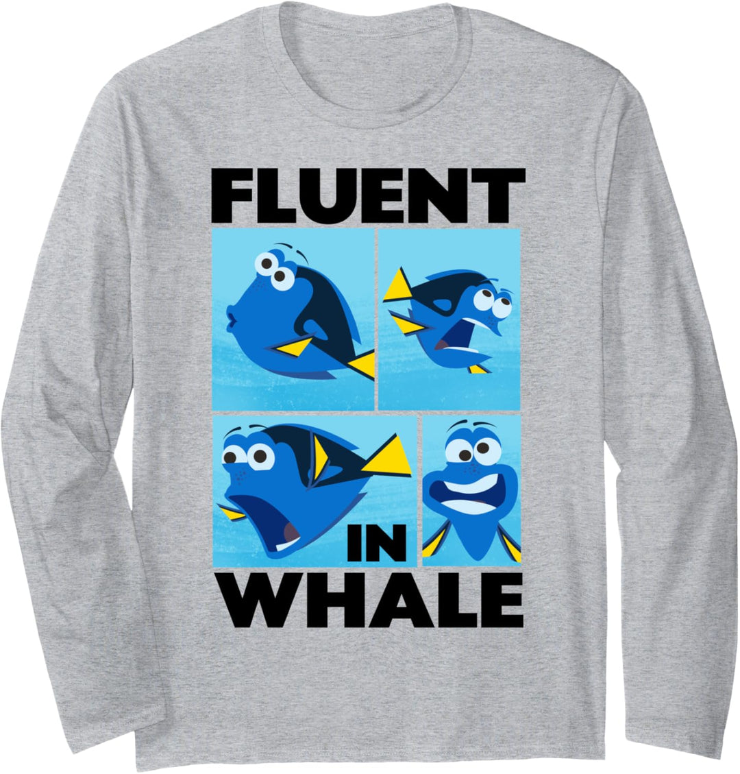Disney Pixar Finding Dory Fluent Whale Talk Poster Langarmshirt