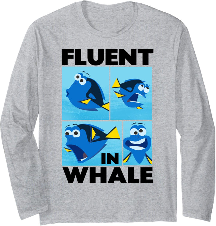 Disney Pixar Finding Dory Fluent Whale Talk Poster Langarmshirt