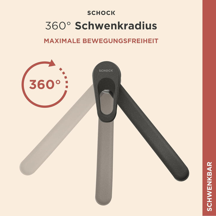 SCHOCK® Küchenarmatur COSMO Asphalt I Hochdruck Einhebelmischer mit Festauslauf I 360° schwenkbar I
