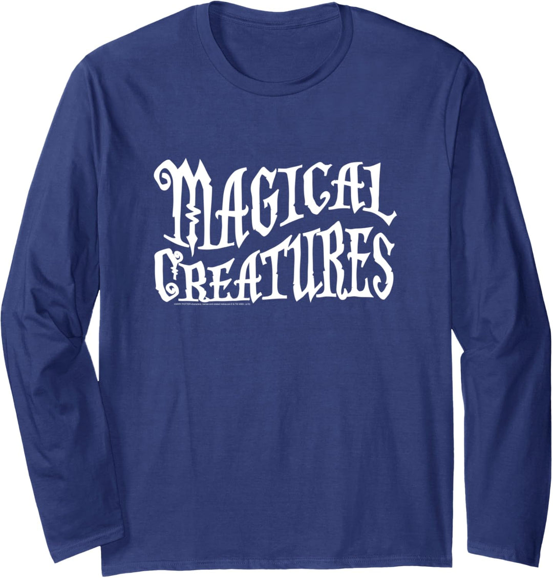 Harry Potter Magical Creatures Text Langarmshirt