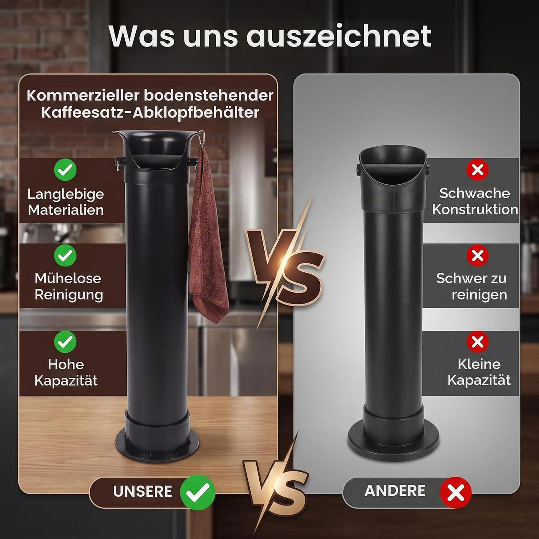 Qcwwy Coffee Knock Box Kaffeesatz-Sammelbehälter Bodenstehender Kaffeesatz-Sammelbehälter für die Kü