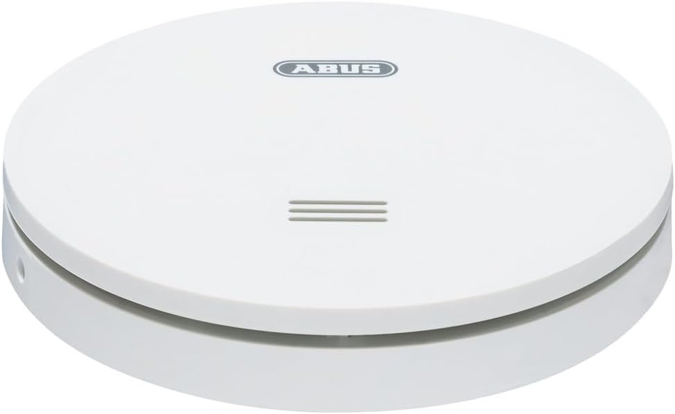 ABUS flacher Rauchmelder RWM160 - mit 10-Jahres-Batterie - Q-Label und DIN EN 14604 geprüft - Blinke