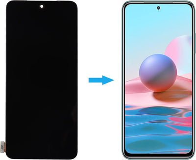 Duotipa Display Kompatibel mit Xiaomi RedMI Note 10 4G/ RedMI Note 10S 6.43"(Schwarz ohne Rahmen) Er