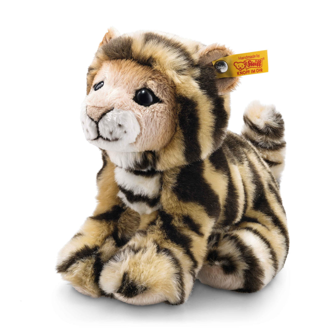 Steiff Billy Tiger - 20 cm - Plüschtiger sitzend - Kuscheltier für Kinder - weich & waschbar - getig