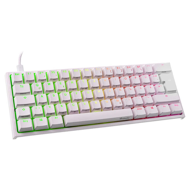 Ducky One 2 Mini Gaming Tastatur, MX-Blue, RGB-LED, weiss