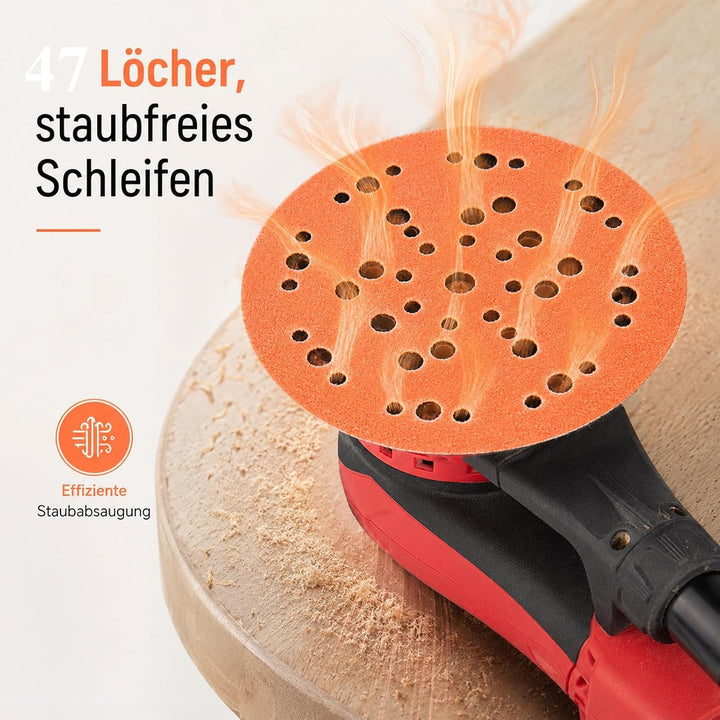 50x Orange Schleifpapier 150mm Klett 47-Loch K320 Für Auto/Holz 320.0, 320.0