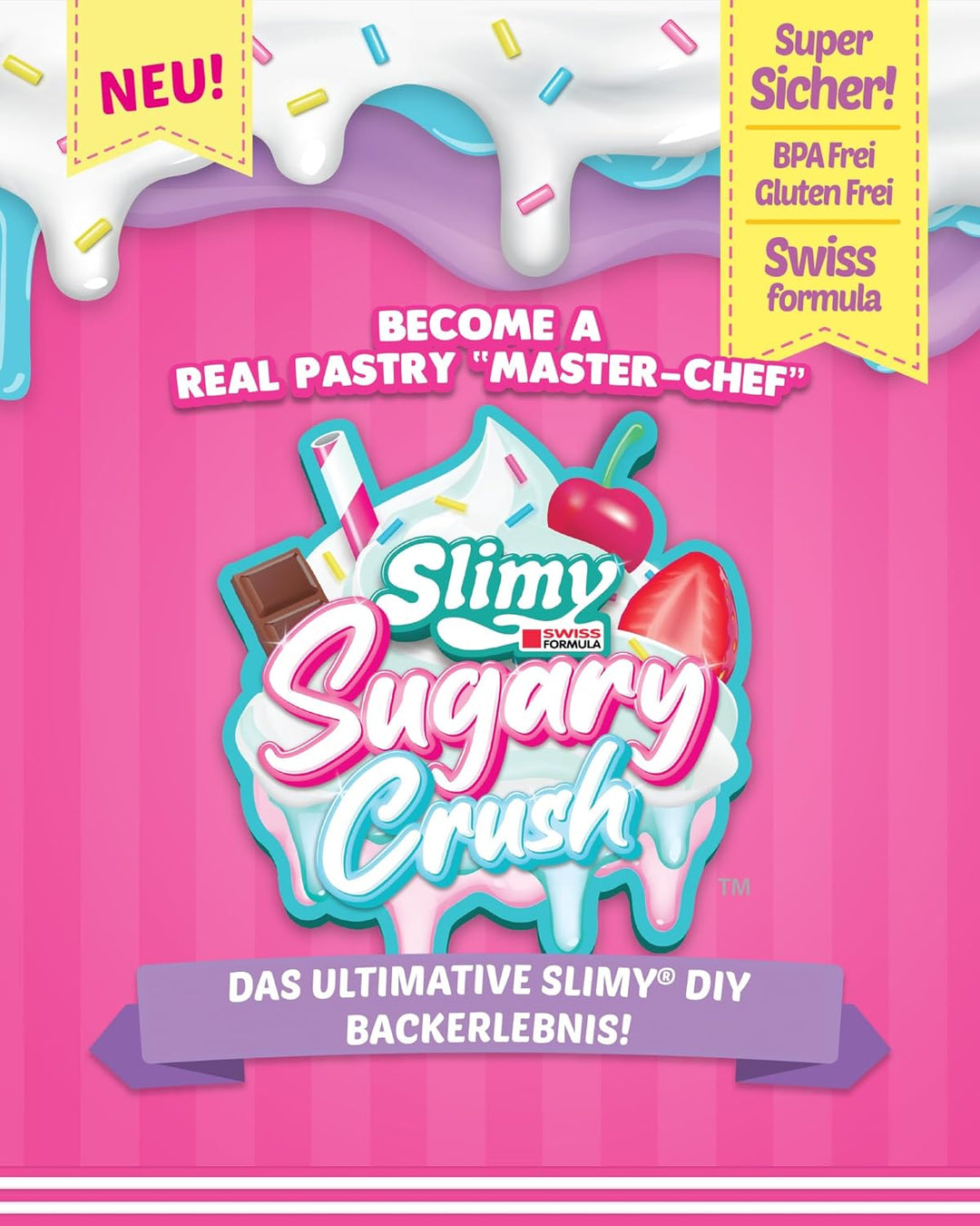 SLIMY Sugary Crush - Jelliee-Pie, Slime und Knete Kreativ-Set, Backspiel zum selber Mischen, Formen