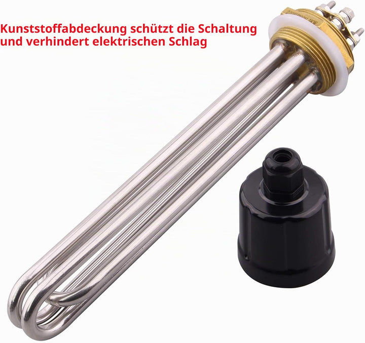 DERNORD 1-1/2 Zoll 47MM DN40 Heizelement U-förmiger elektrischer Kochendwassererhitzer BSP Gewindeku