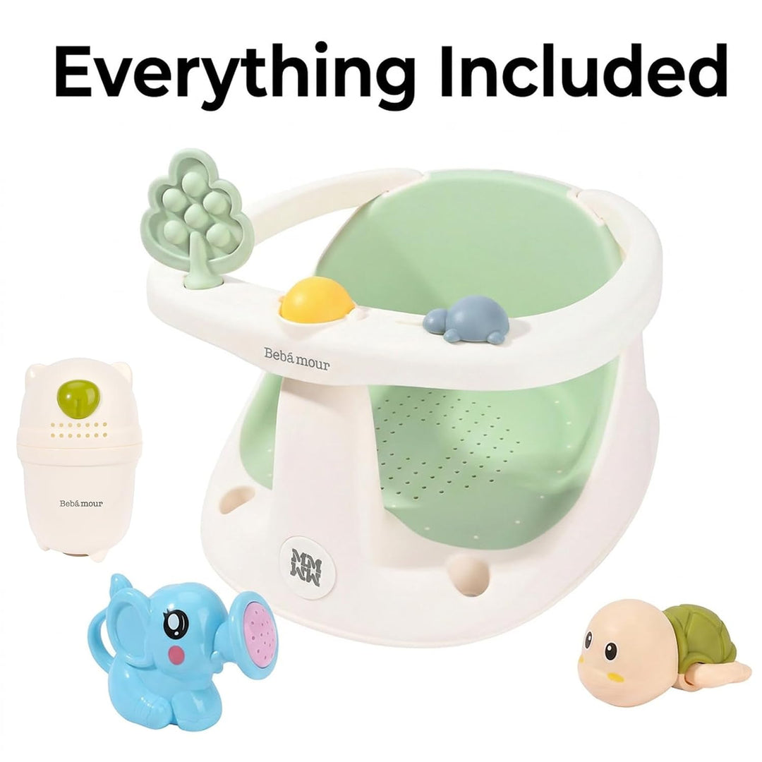 Bebamour Baby Badesitz 6 Monate+ Kind Badewanne Rutschfester 4 Green, 4 Green